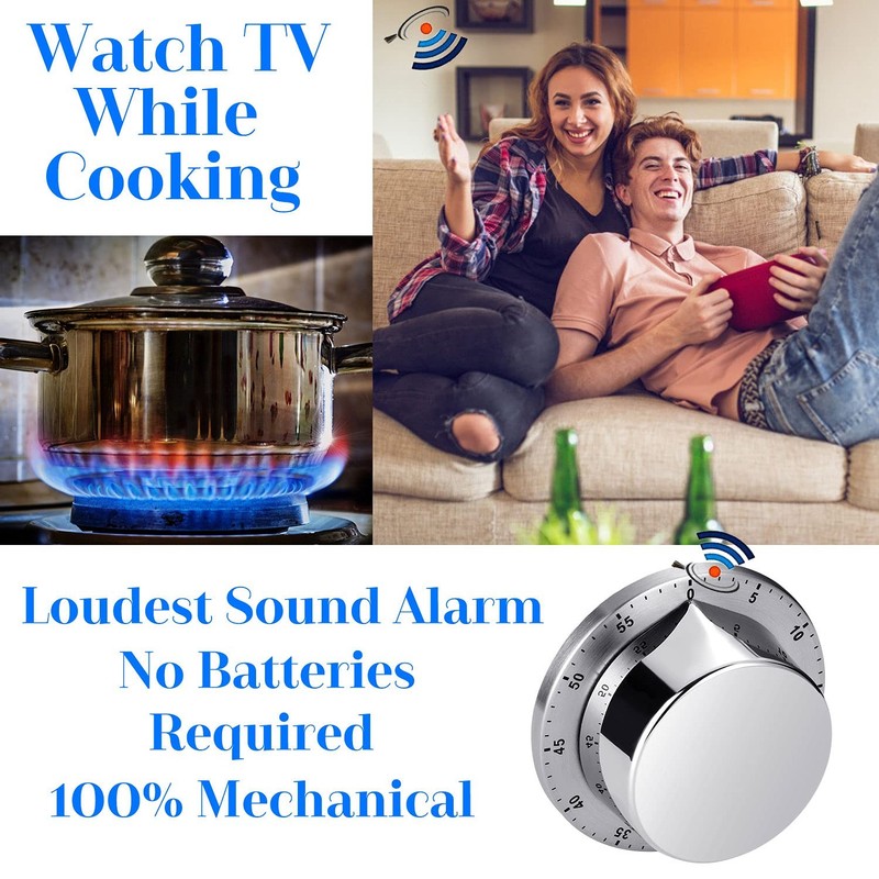 Kitchen Timer Chef Cooking Timer Clock With Loud Alarm No Batteries Required 100 gallery