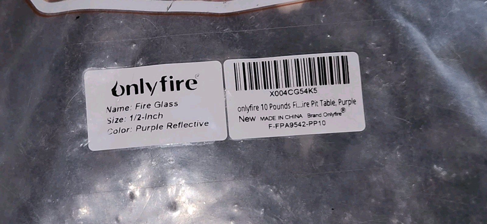 10 Pounds OnlyFire Fire Glass 1/2 Inch Purple Reflective Fire Pit Table Propane gallery