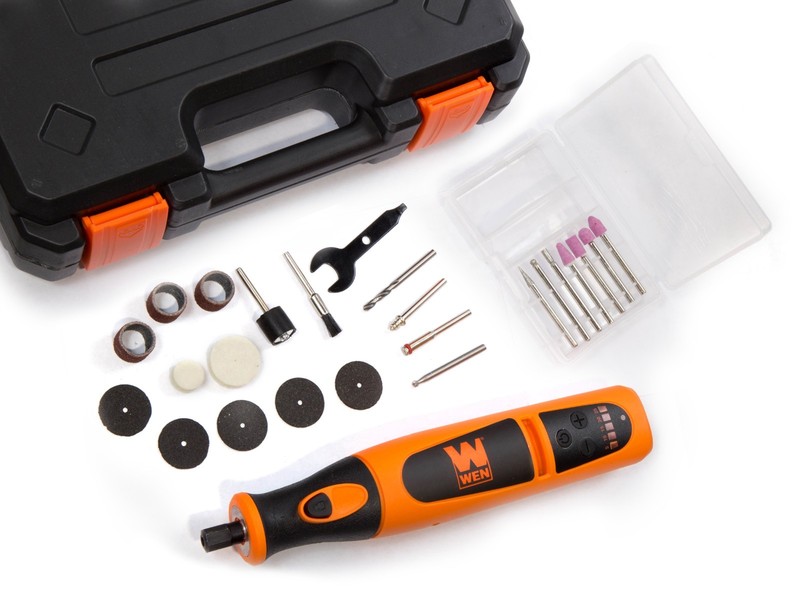 WEN 23072 Variable Speed Li-Ion Cordless Rotary Tool Kit with 24-Piece Accessory gallery