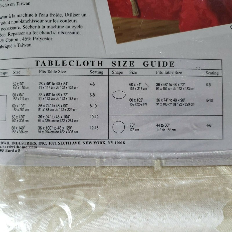 NWT ivory holly pattern tablecloth 60 x 102 inches rectangular Christmas gallery