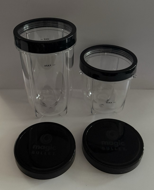 Replacement Magic Bullet Blender MBR 1101 2/ Cups With Storage Lids New Open Box gallery