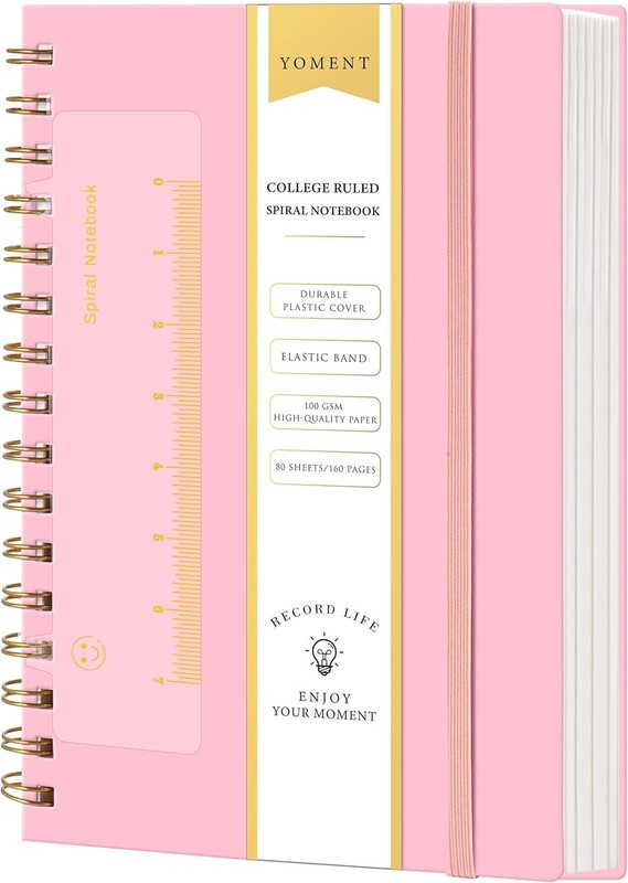 Waterproof Pink Spiral Bound Notebook - A5, College Ruled, Perfect for Notes gallery