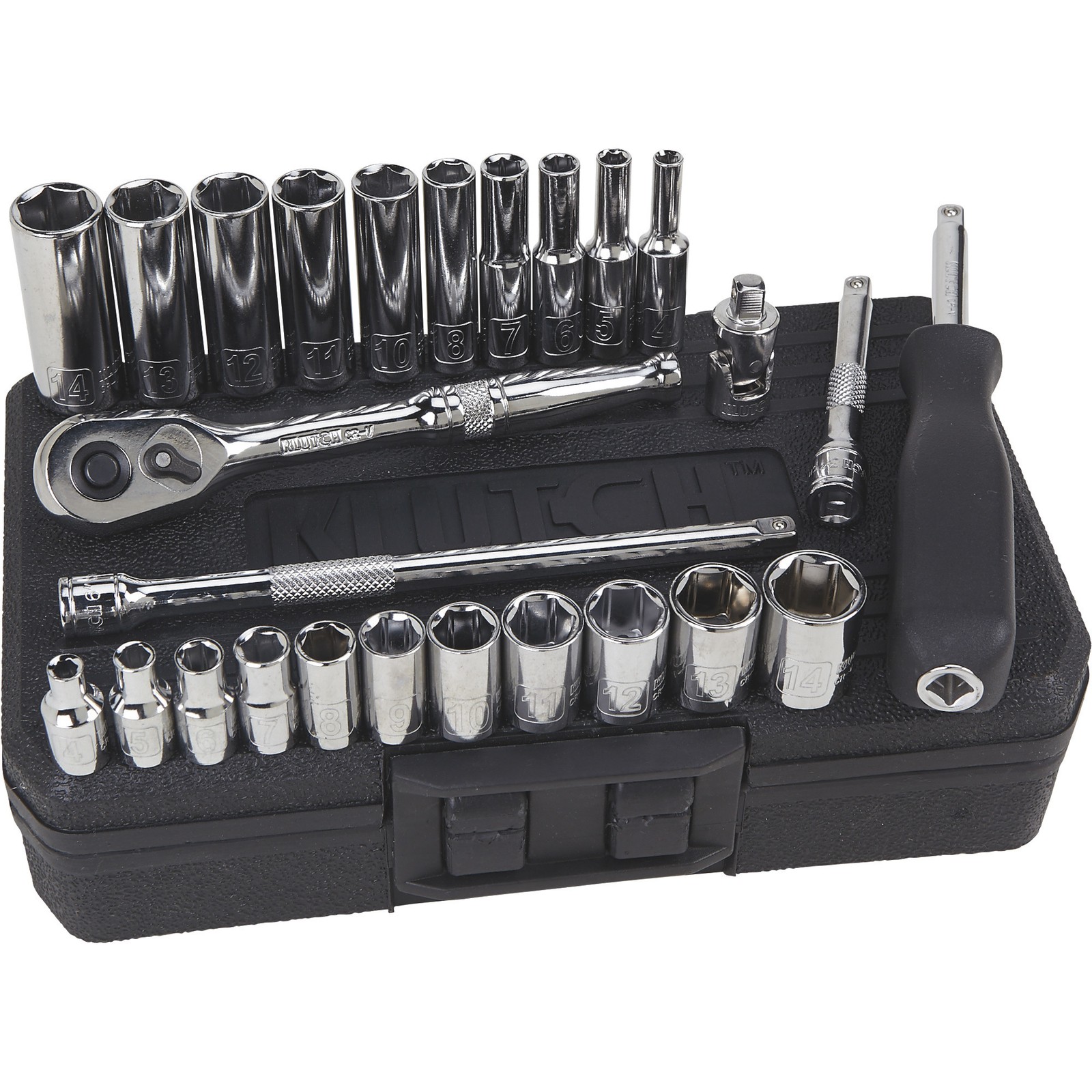 Klutch 1/4in.-Drive Socket Set, 26-Pc., Metric gallery