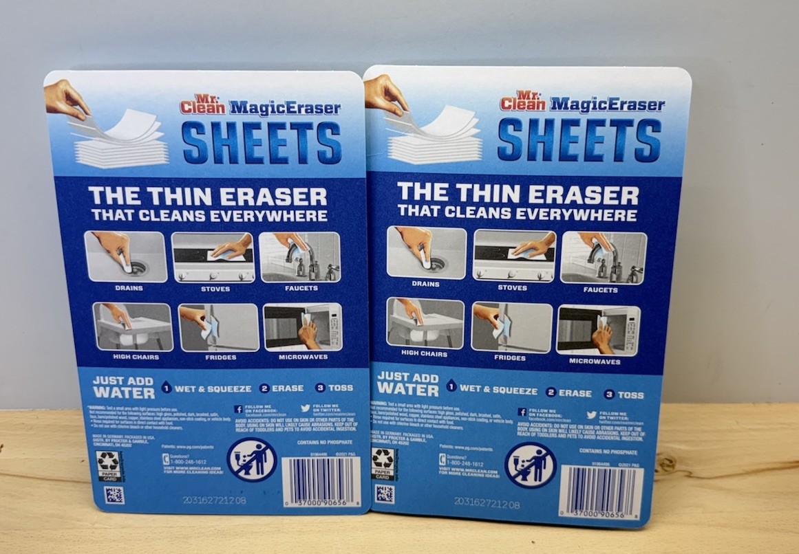 Mr. Clean Magic Eraser Power Wipes Thin Dry Sheets 8 Ct Lot Of 2 gallery