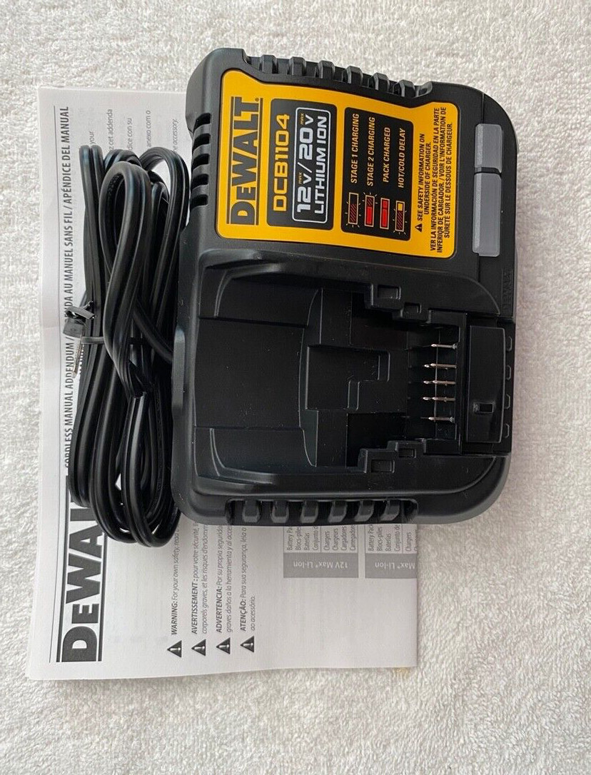 New Dewalt DCB1104 4-Amp 12V / 20V / 60V Li-ion120V AC Battery Charger gallery