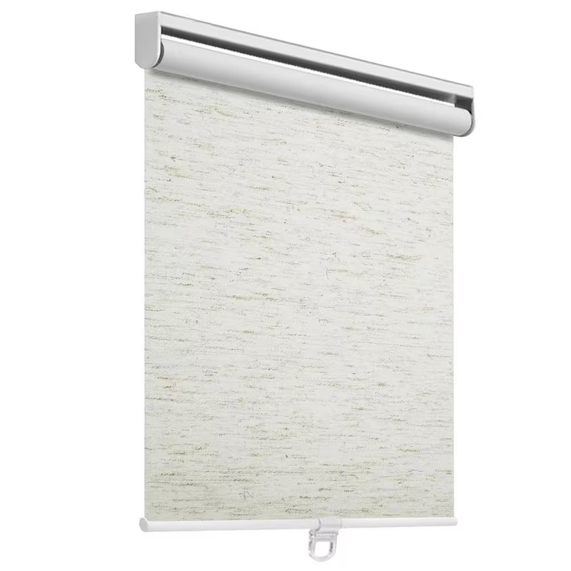 Linen Cream Cordless Blackout Polyester Roller Shades for Windows UV Protection gallery