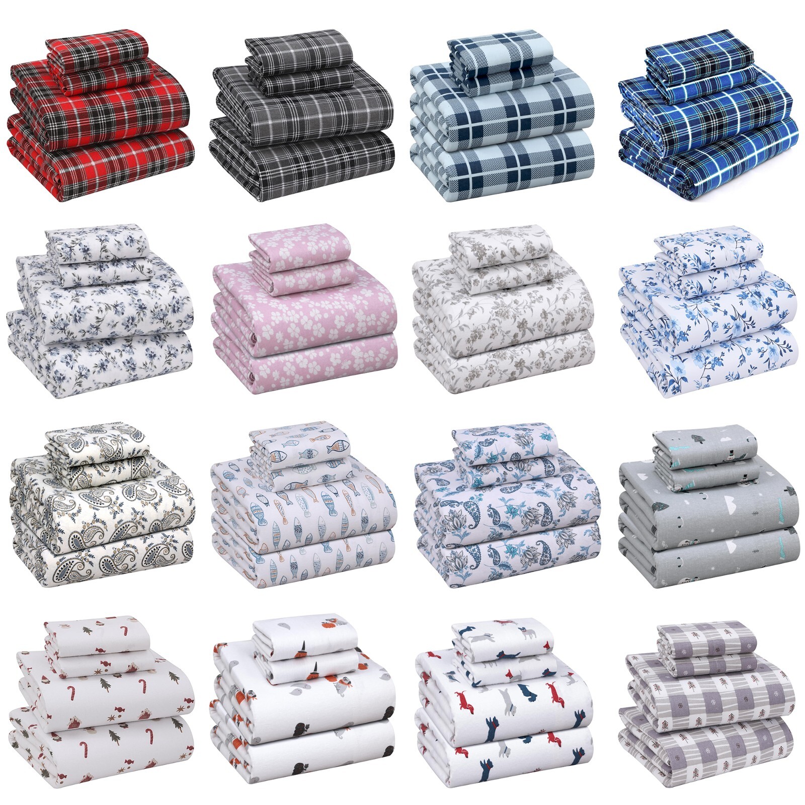 100% Cotton Flannel Sheet Set Deep Pockets Breathable Warm 170 GSM Soft Cozy gallery