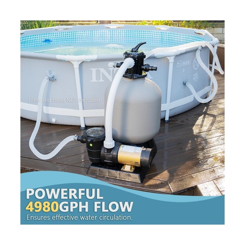 XtremepowerUS 1.5HP Variable 2-Speed Swimming Pool Pump High Flow Above-Groun... gallery