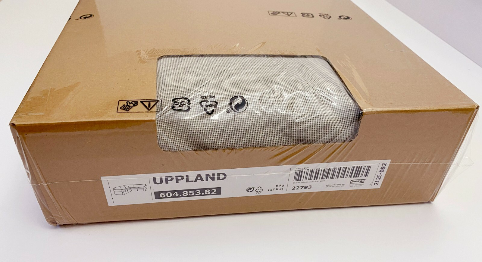 Ikea UPPLAND (4-Seat) Corner Sectional Sofa COVER Totebo Light Beige NEW Sealed gallery