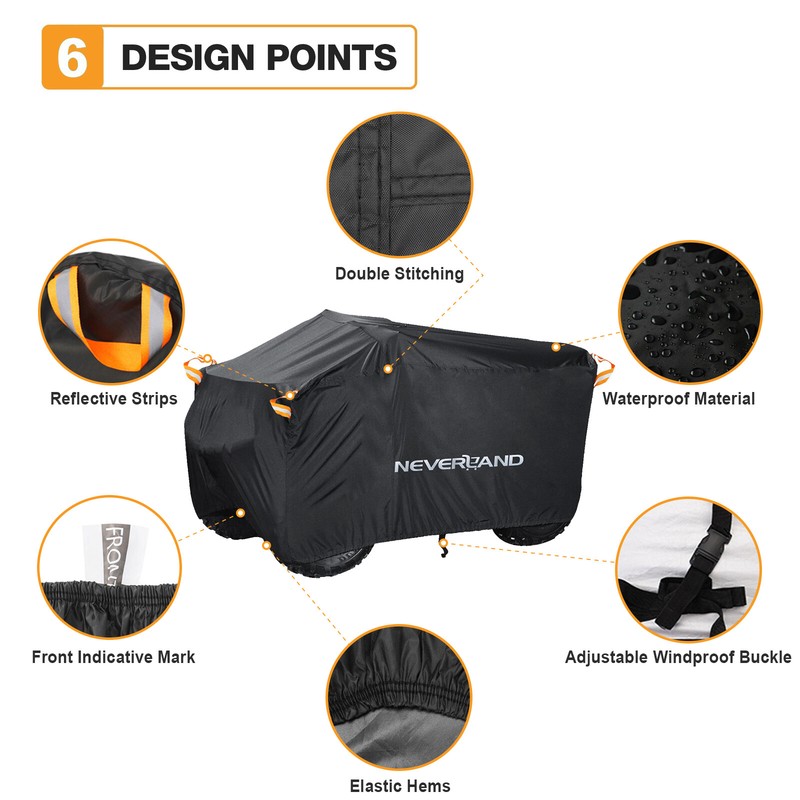 Waterproof 4 Wheelers Protector Quad ATV Cover for Polaris Honda Yamaha M-XXXL gallery