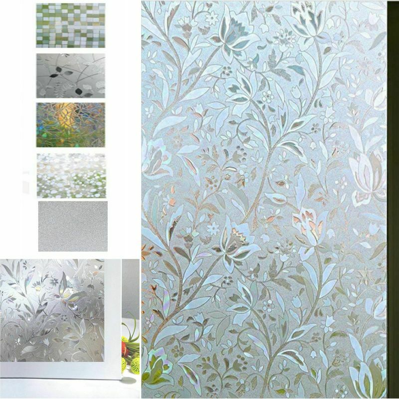 3D Privacy Window Glass Film Sticker Static Cling Frosted Stained Office Home gallery