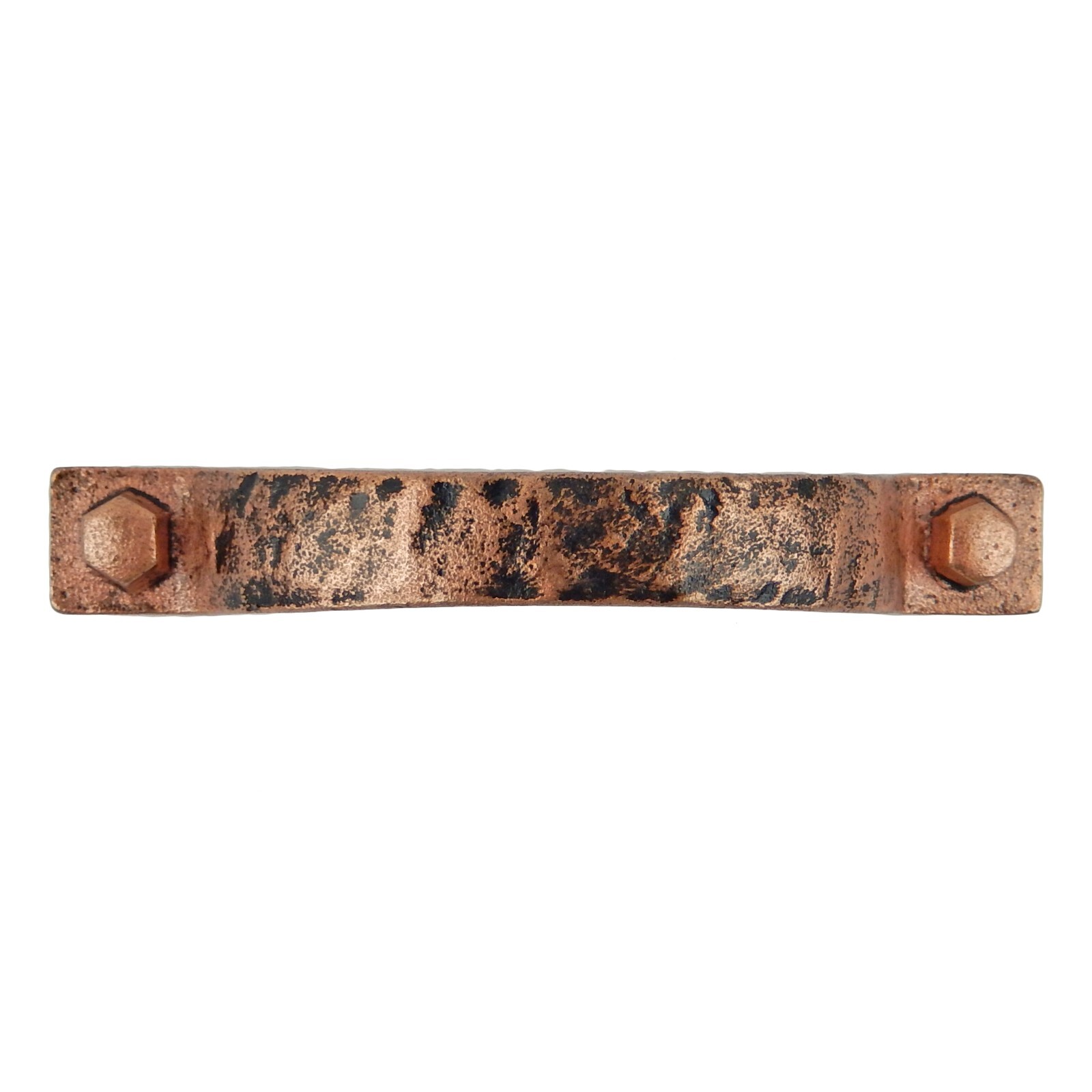 Antique Copper Metal Door Handle Pull Hammer Forged Look Rustic Style 4 7/8 inch gallery