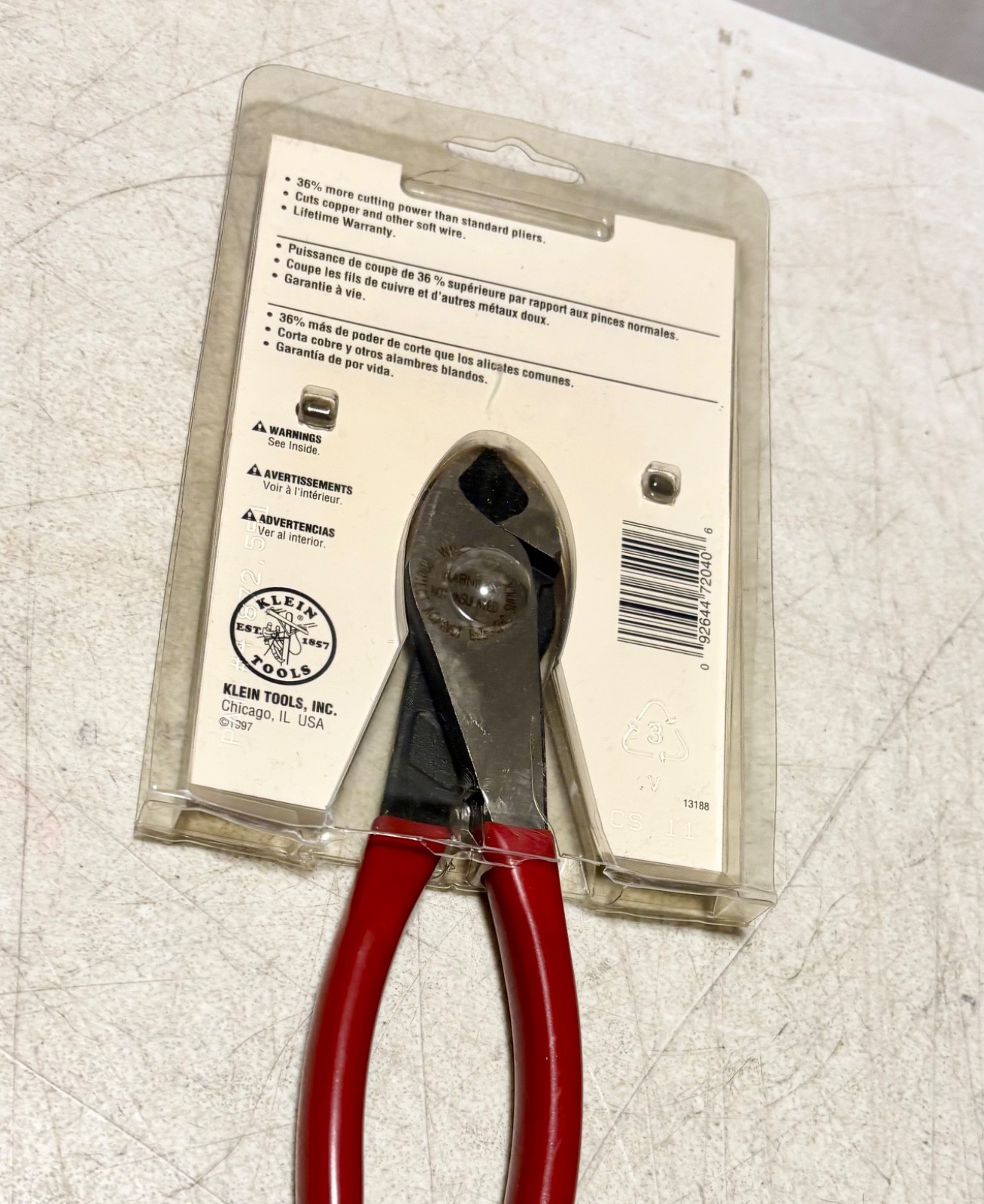 VTG. 1997 Klein Tools D228-8 Diagonal Cutting Pliers High-Leverage 8” Pliers gallery