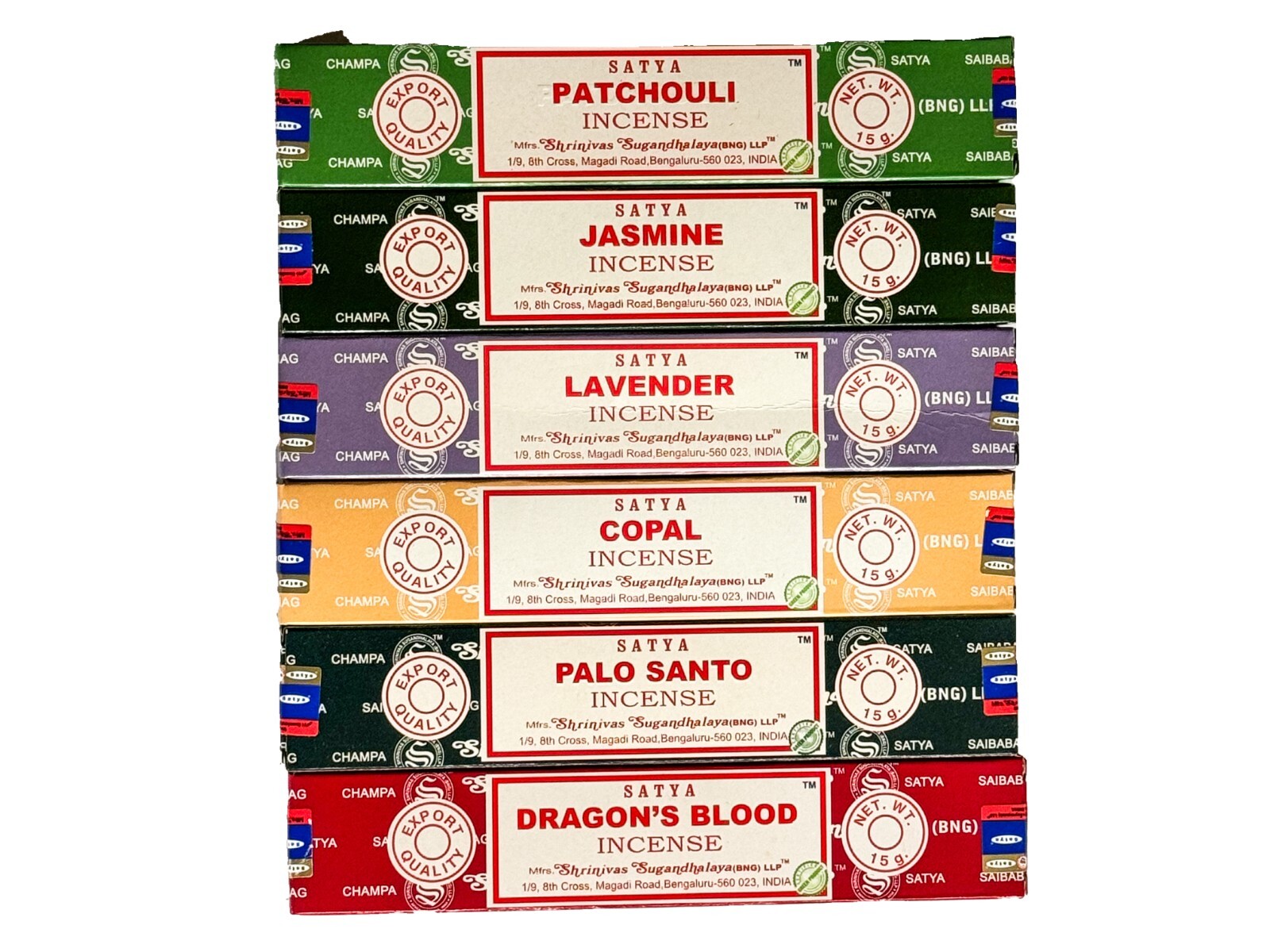 Satya Sai Baba Assorted 6 Boxes Incense Sticks - Total 90 gm - Sampler #1 gallery