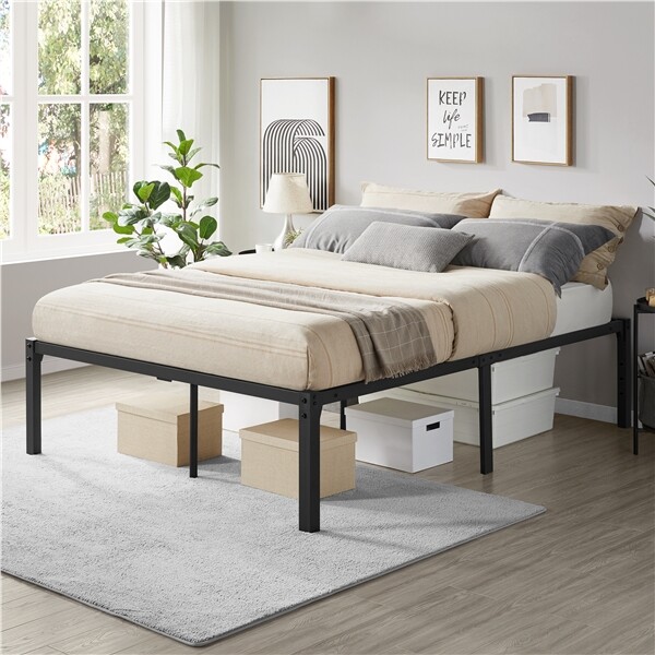 Metal Platform Bed Frame Non-Slip Design/No Box Spring Needed 14/16/18 Inch gallery
