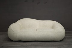 Cat Scratch Boucle 3-Seater Inflatable Sofa 91″x57″x33″ Cloud Couch Living Room