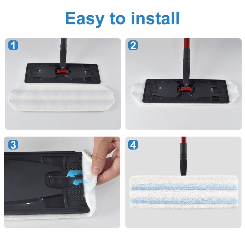 Mop Pads Replacements Compatible with O Cedar H2prO Flat Mop System Microfiber gallery