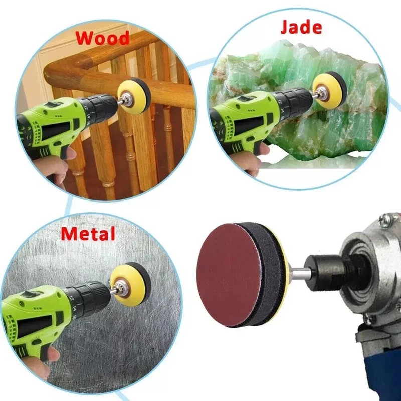 306PC 2 inch Sanding Discs Dry Hook Loop 80-3000 Grit for Drill Die Grinder US gallery