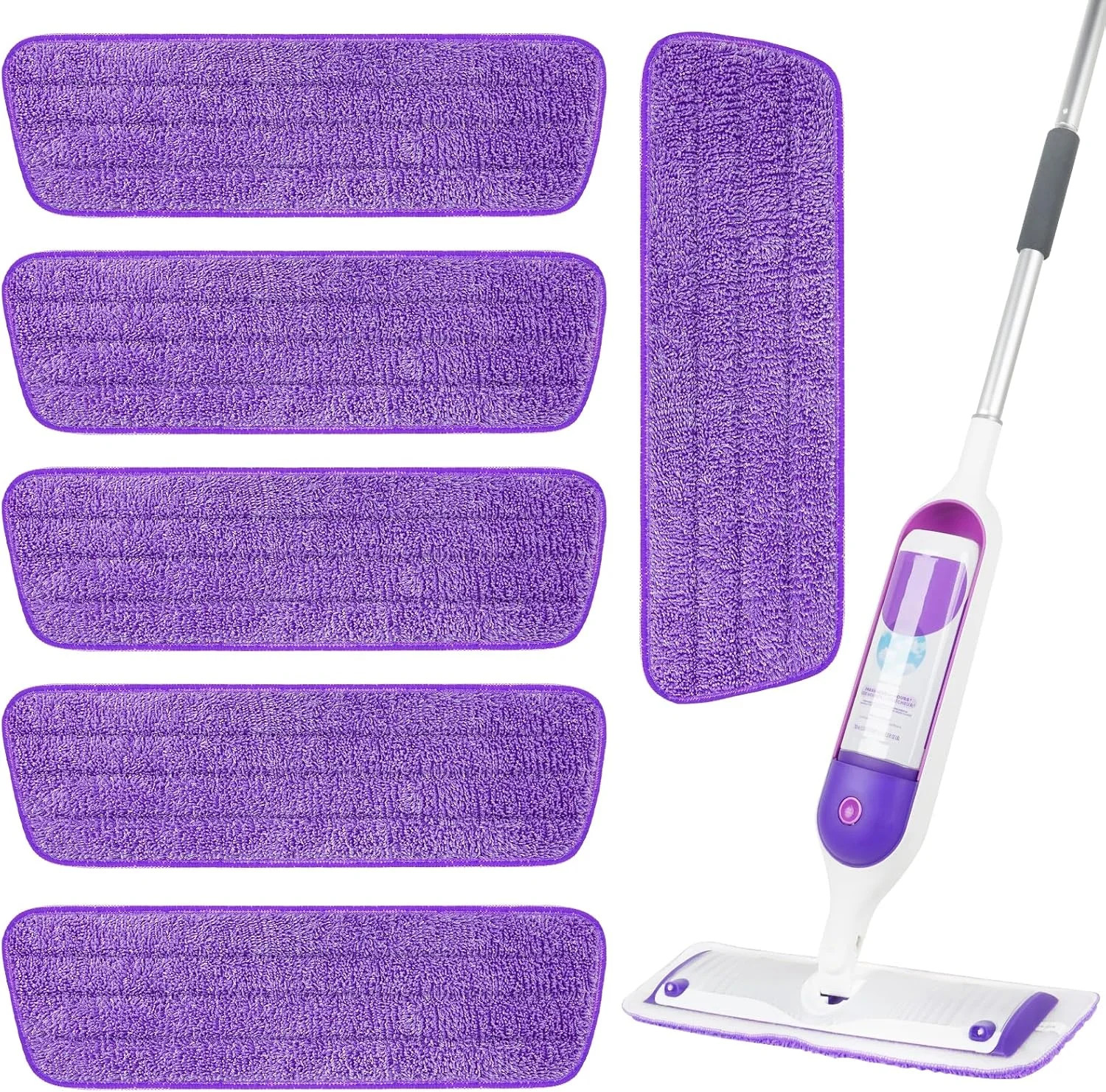 6 Pack Reusable Microfiber Mop Pads for Swiffer PowerMop, 13-16 Inch Spray Mop R gallery