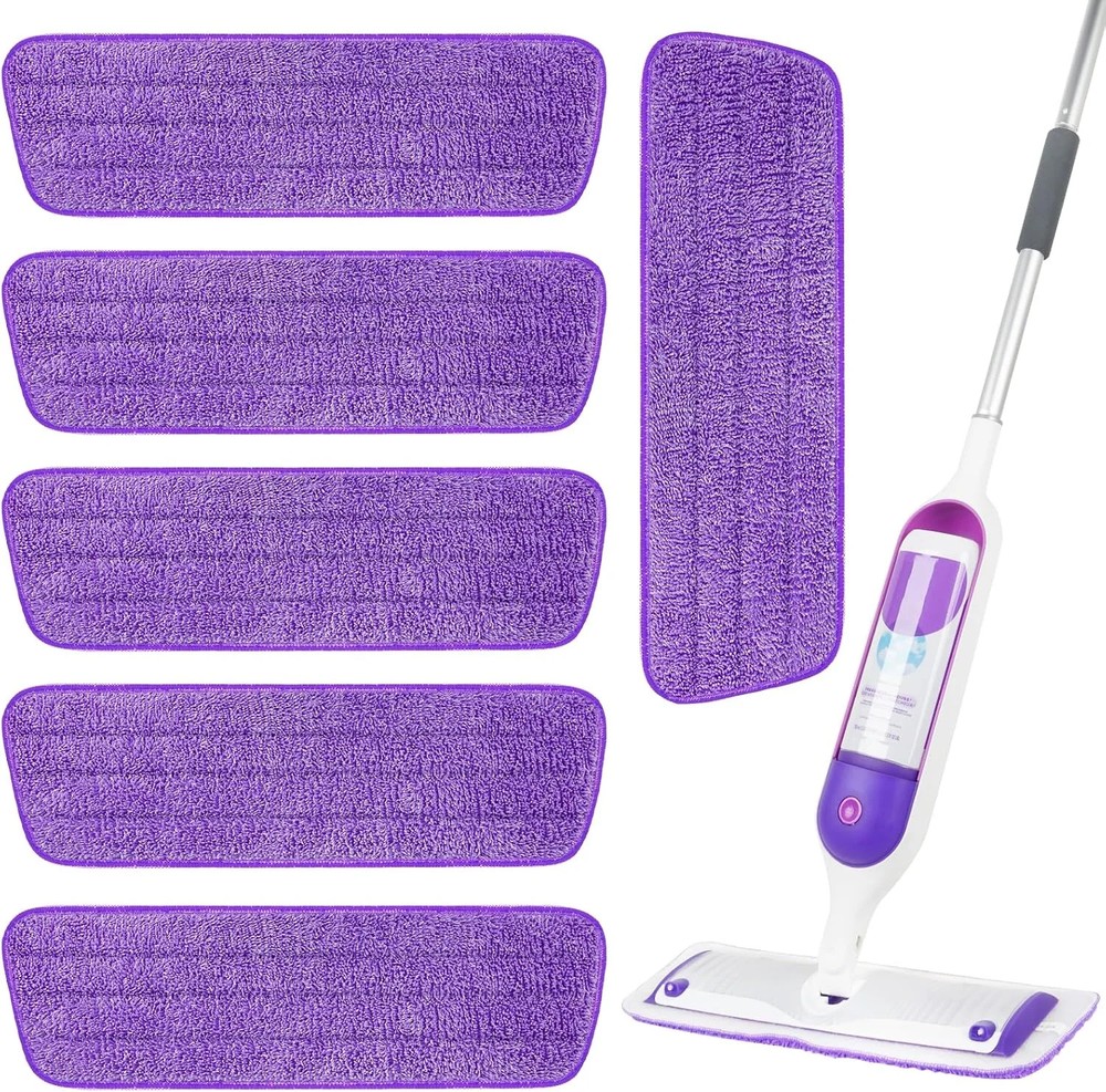 6 Pack Reusable Microfiber Mop Pads for Swiffer PowerMop, 13-16 Inch Spray Mop R