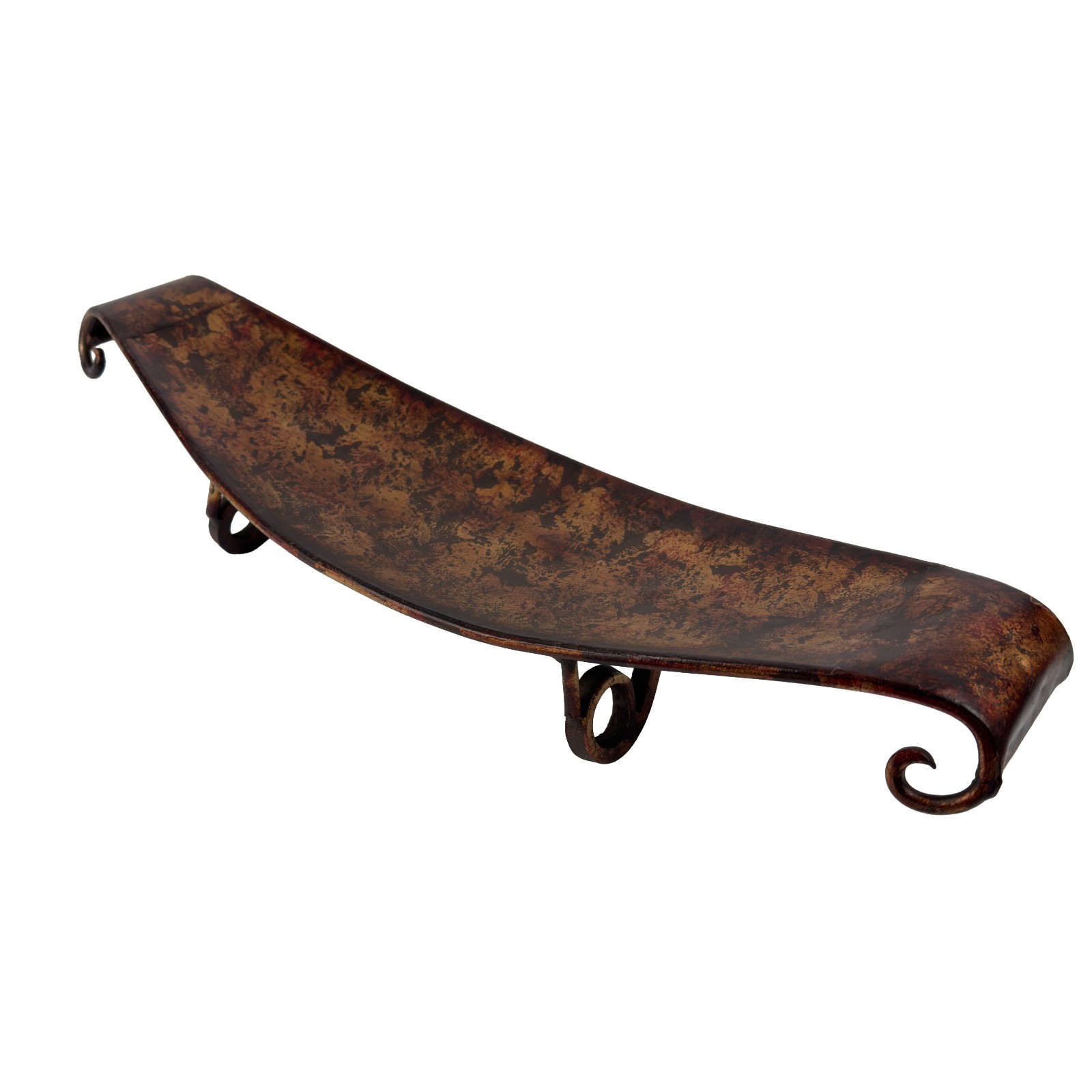 Decorative Metal Tray Centerpiece Distressed Look Fruit Tray 21" x 6" gallery