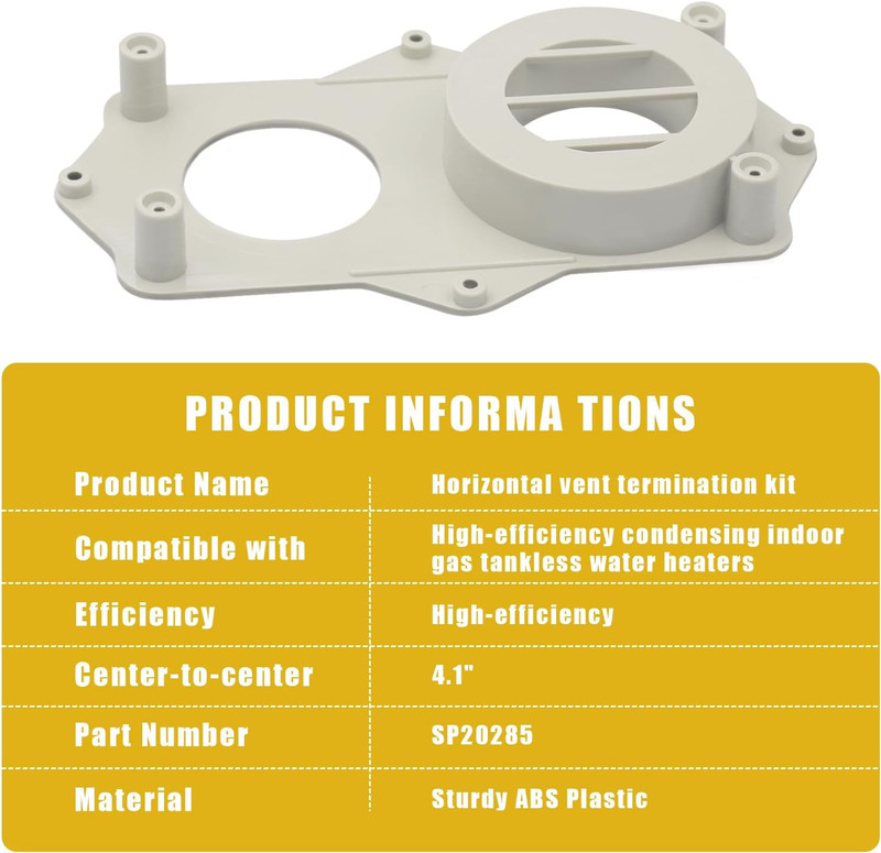 SP20285 Horizontal Vent Termination Kit with Screws for Tankless Gas Water Heate gallery