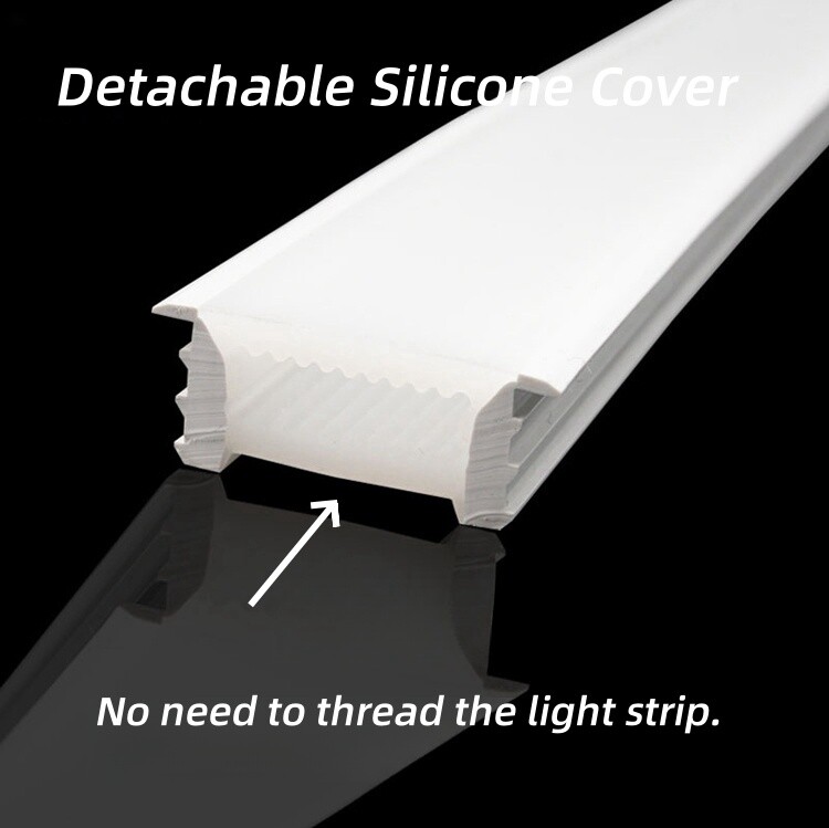 Silicone LED Channel Flexible Cuttable Mounting Holder Tube for COB LED Strip gallery