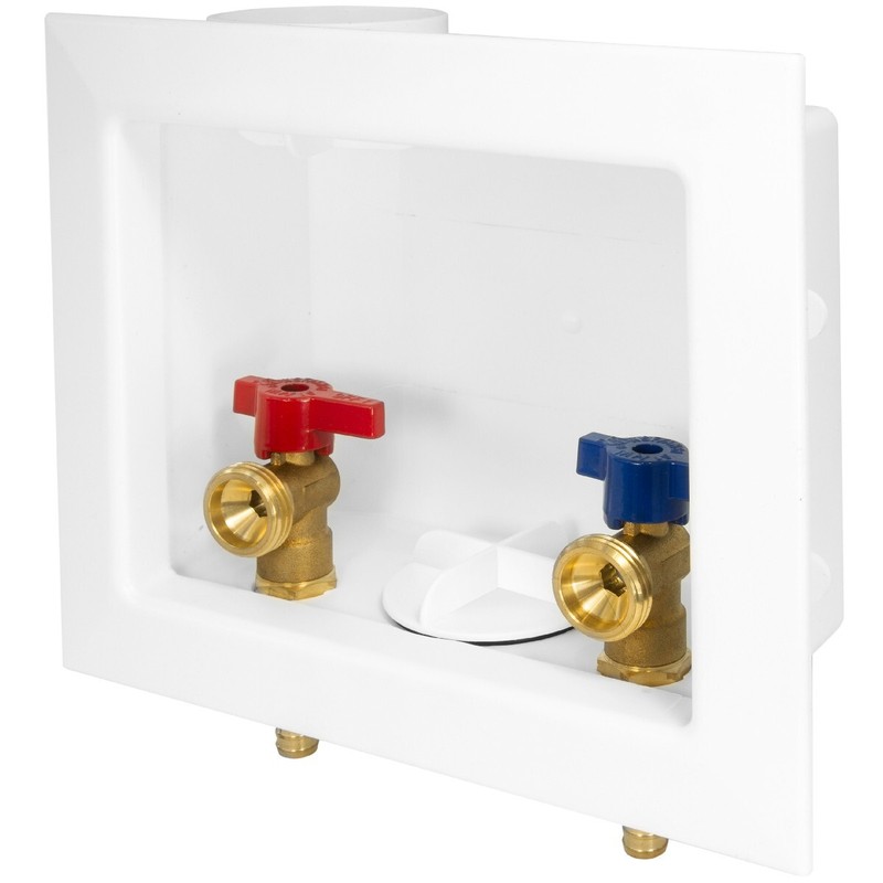 EFIELD Washing Machine Outlet Box , 1/4 Turn Brass Valves , 1/2" Crimp Pex Inlet gallery