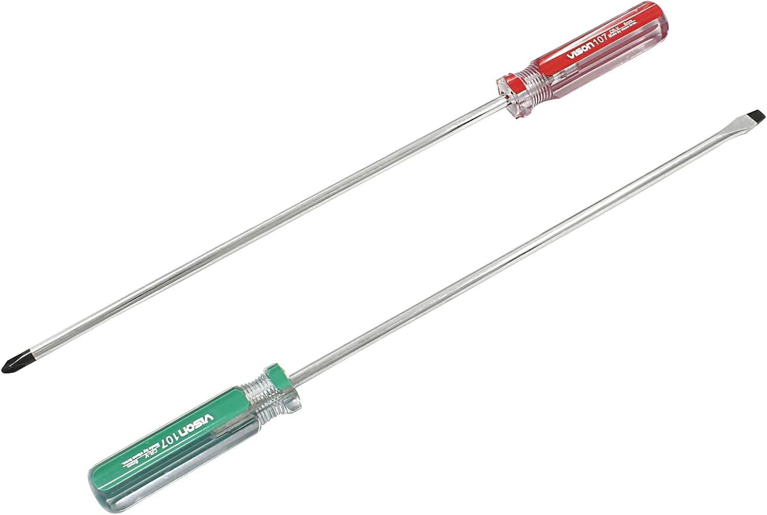 10" Long Screwdriver Set Phillips & Flat Head Cross Slotted Repair Tool 2 Pack gallery