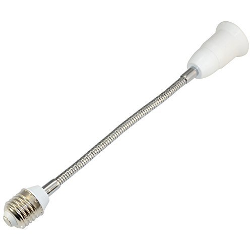 Flexible E26/E27 Medium Edison Screw Lamp Socket Extension Extender Adapter gallery