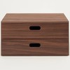 MUJI Stacking Chest Width 37 x Depth 28 x Height 18.5 cm Half Drawer 2 Tiers Wal gallery