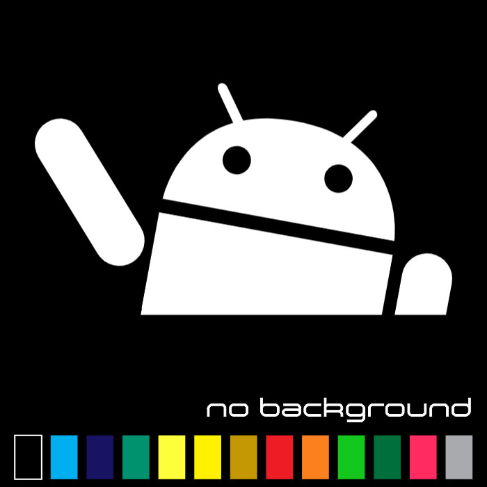 Android Waving Sticker Vinyl Decal Logo Car Truck Window Droid Cell Phone gallery