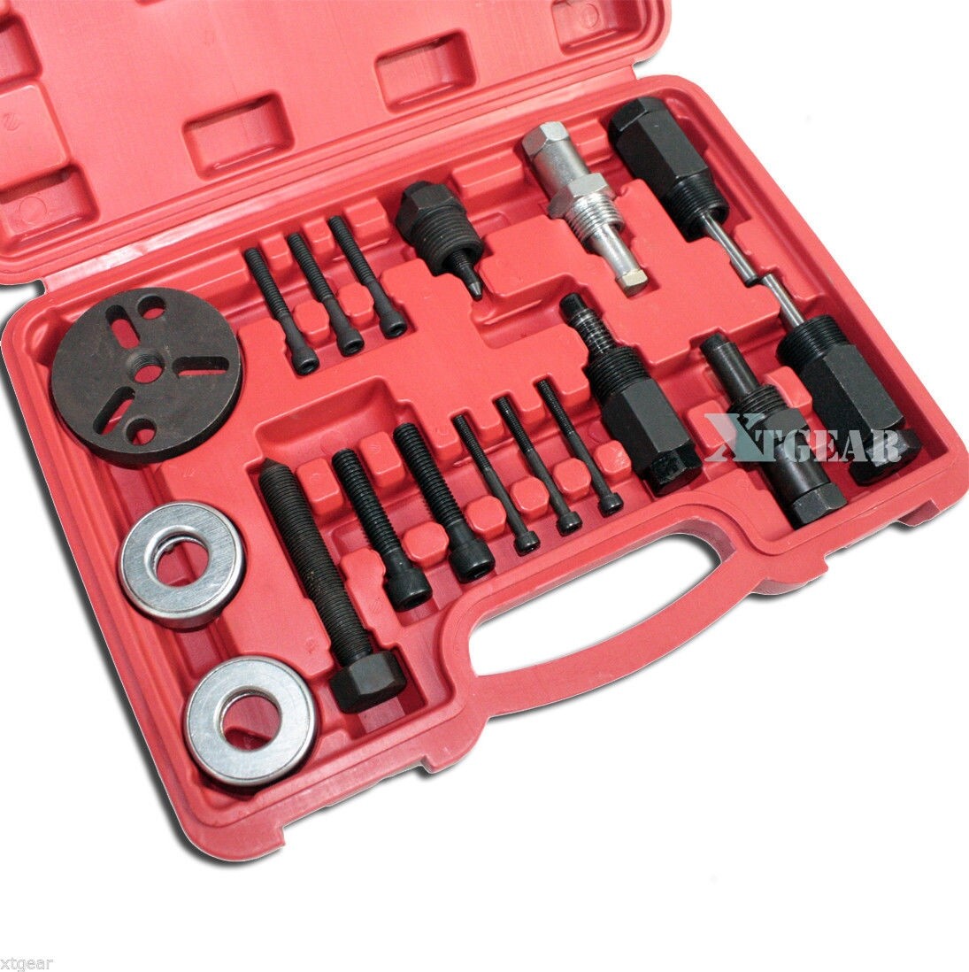 18PC A/C COMPRESSOR CLUTCH HUB INSTALLER PULLER REMOVER PLATES TOOLS KIT AC gallery