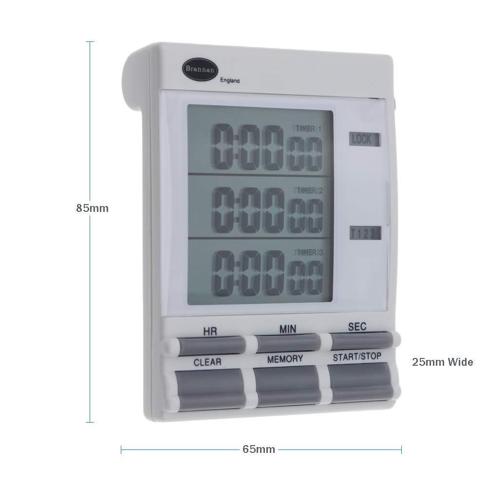 Brannan Digital Triple Kitchen Timer and Clock with Large LED Countdown Timer... gallery