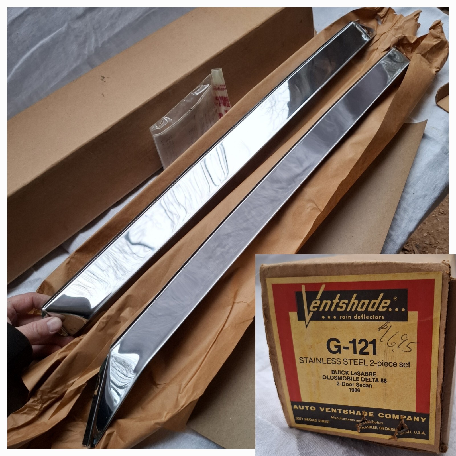 Vintage NOS Ventshade Rain Deflectors G-121 Buick OLDSMOBILE 2 Door 1986 gallery