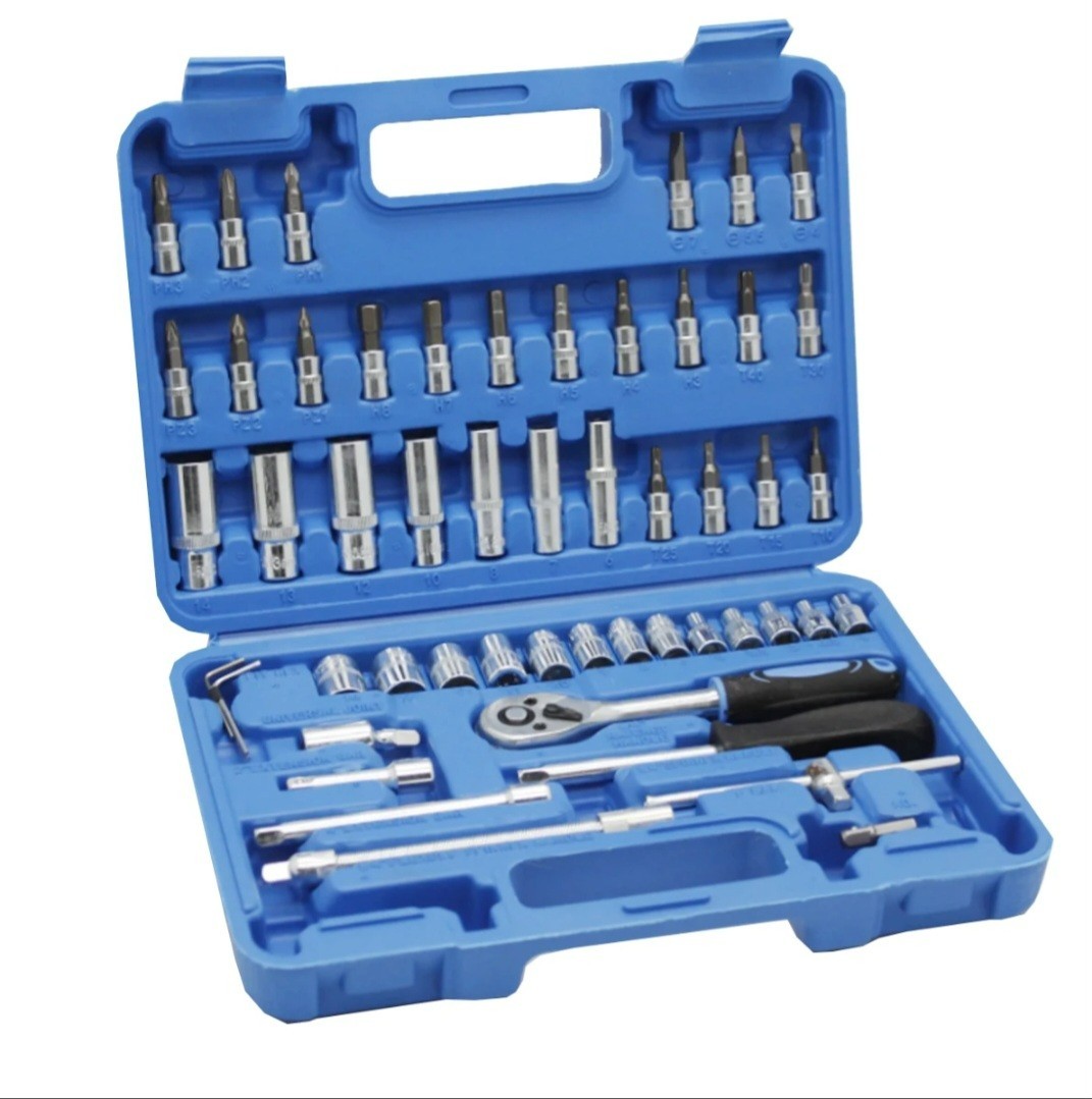 53 Piece Universal Tool Set Automotive Repair Ratchet Torque Wrench Combo Pack gallery