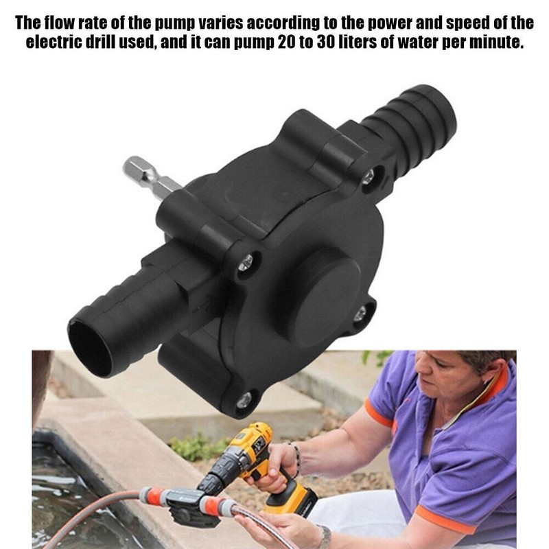 2x Small Water Mini Hand Self Priming Transfer Pump Portable Electric Drill Pump gallery
