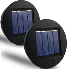 2 Pack Solar Light Replacement Top 3.15in Waterproof LED Lantern for Garden Use