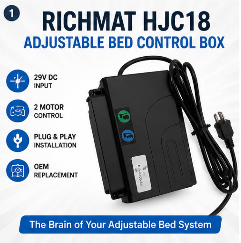 Richmat HJC18 Control Box for Adjustable Bed Foot and Head ONLY, NO MASSAGE gallery
