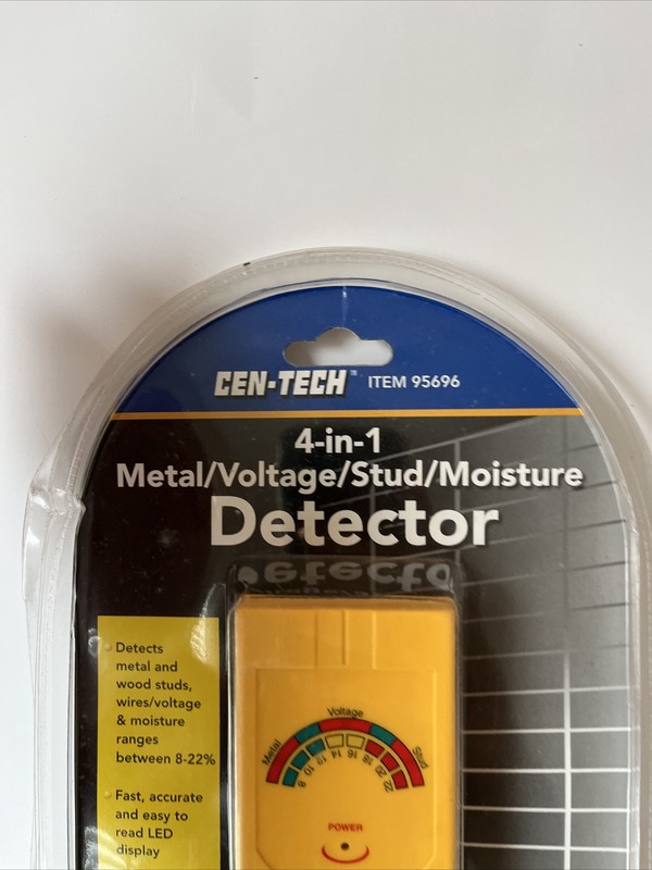 Cen-Tech 4-in-1 Multi Function Detector Detects Moisture Studs Voltage Metal gallery