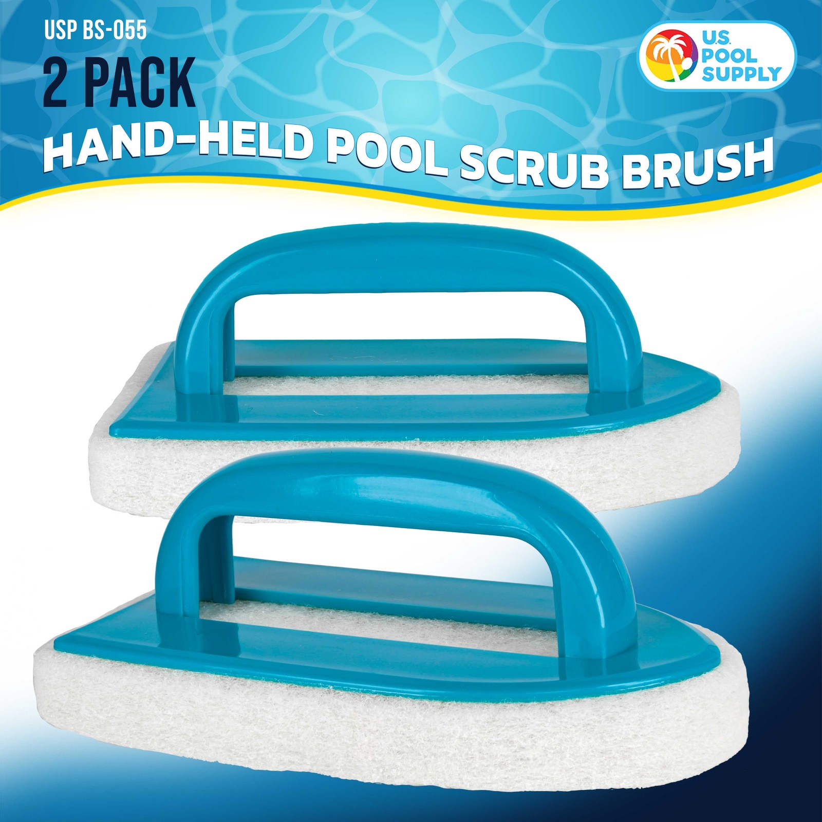 2 U.S. Pool Supply Pool Scrub Brushes - Scrubbing Pads, Clean Tile Scrubber gallery