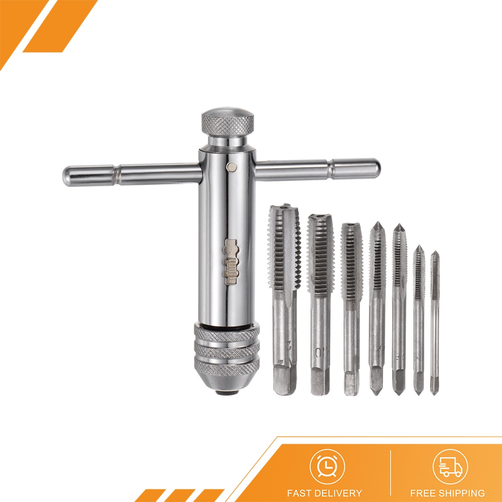 7pcs - Short T-Handle Ratchet Tap Wrench M3 M4 M5 M6 M8 M10 M12 Thread Tap gallery
