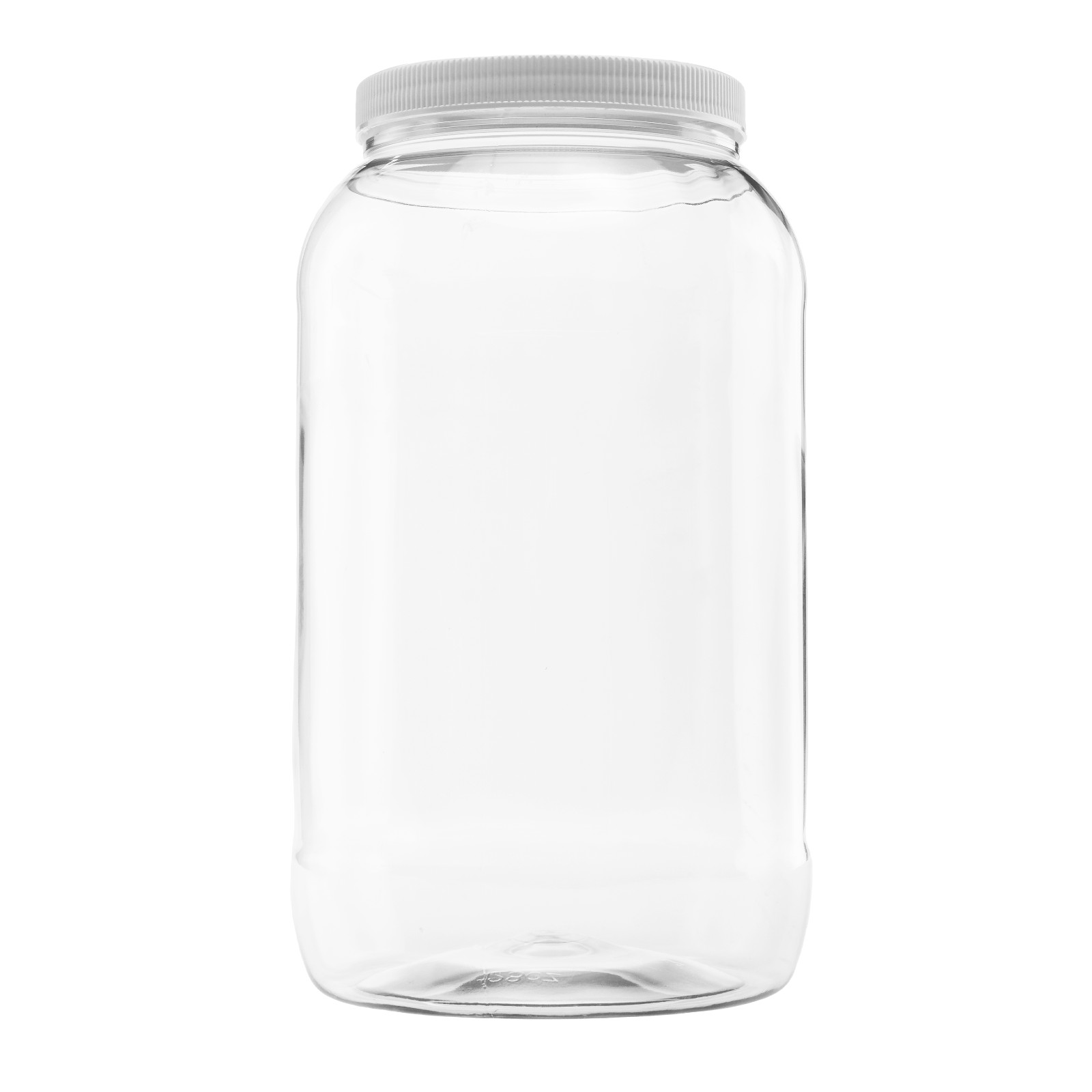 Clearview - 1 Pack - 128oz, 1 Gallon Plastic Jar w/ 110-400 White Leakproof Lid gallery