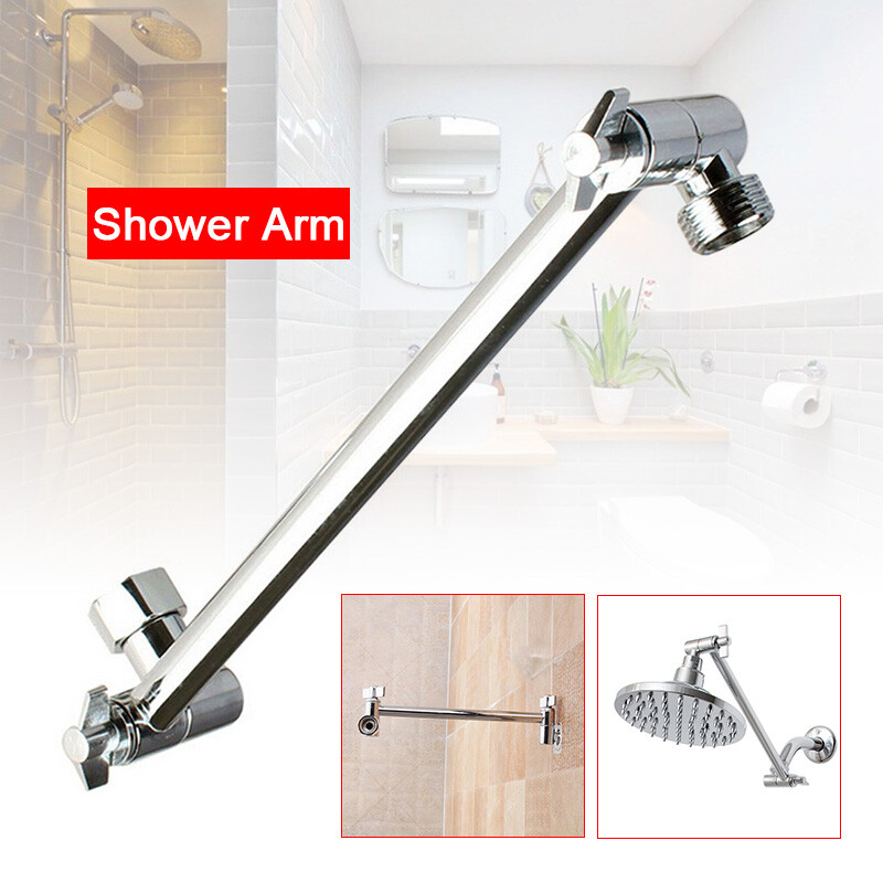 11 Inch Extra Long Adjustable Shower Head Extension Arm With Locking Set Screw gallery
