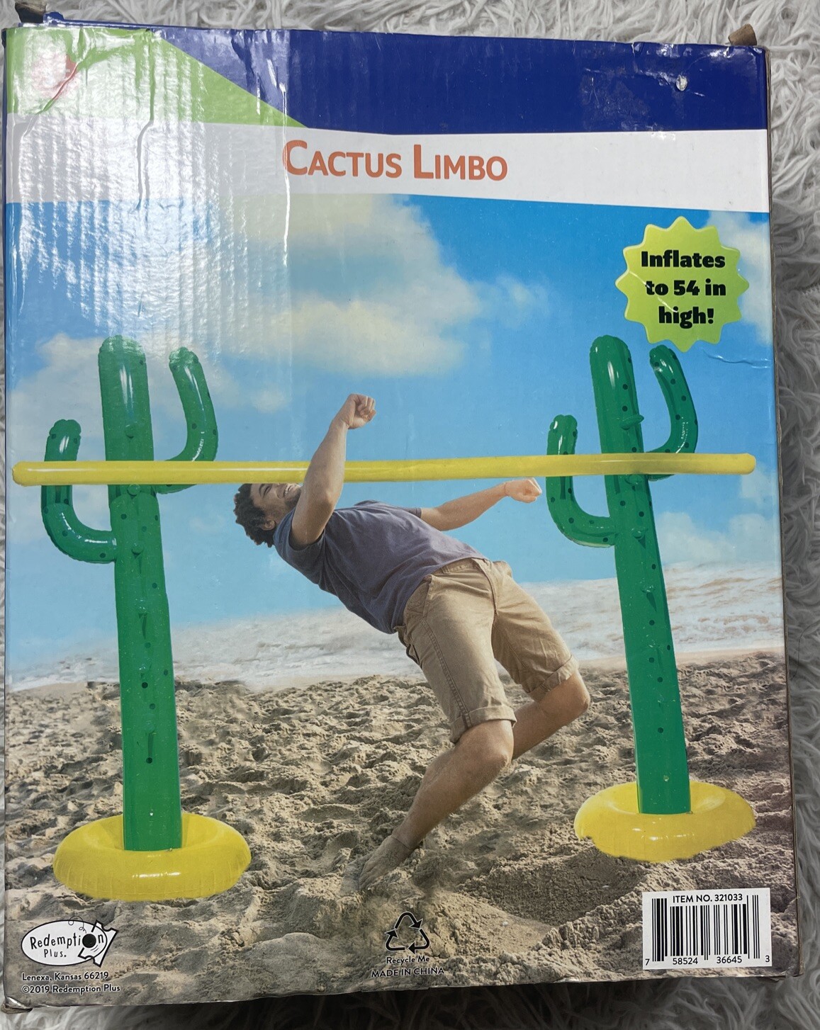 Inflatable Cactus Limbo Game 54” Backyard Party Kids Adults Beach Pool Summer gallery
