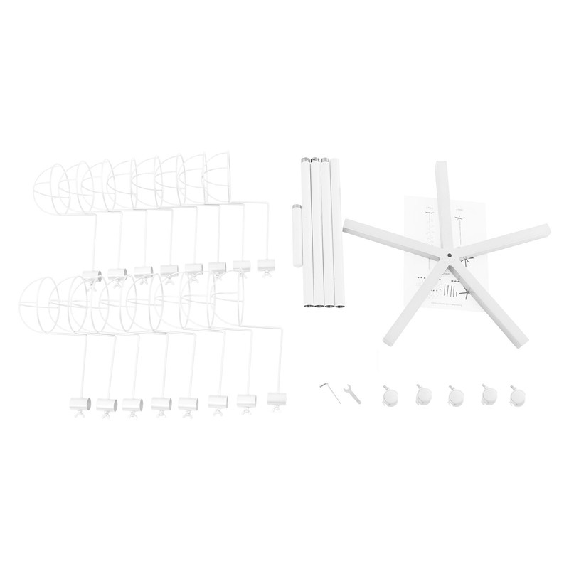 16 Hooks White Hat Rack Free Standing Coat Rack Hang Stand W/ Universal Wheel gallery