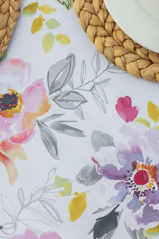 Spillproof Spring/Summer Durable Heavyweight Fabric Indoor Outdoor Tablecloth... gallery