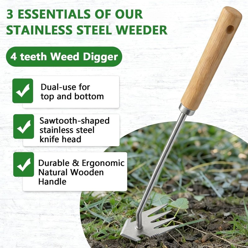 Weed Puller Tool, Weed Pulling Tool, Weeding Tools, Garden Tools, 2 Pack gallery