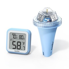 RAINPOINT Wireless Digital Pool Thermometer, Floating, Anti-Fog 360° LCD Display