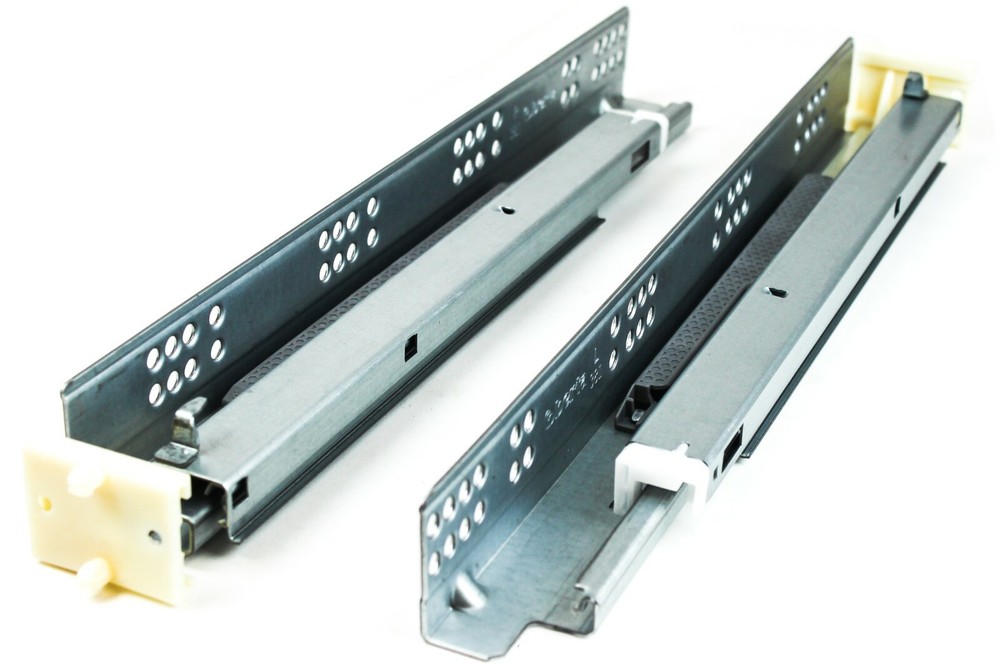 Soft Close Under Mounted 9"-21" Drawer Slide 100 Lb Load Rating with Screws
